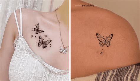 Tatuajes con mariposas y estrellas ¡Perfectos para los hombros! - Mujer ...