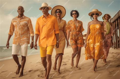 coleccion de ropa de playa  muestra diversos estilos  colores