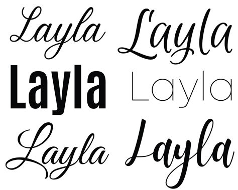 Layla Svg Baby Names Svg Wedding Names Svg - Etsy