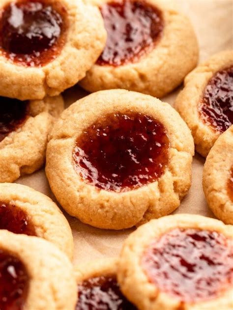 Soft Peanut Butter Thumbprint Cookies - Rich And Delish