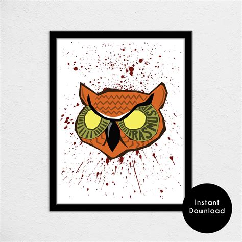 Rasmus Hotline Miami Print Video Game Poster Owl Print | Etsy