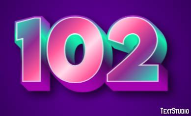 102 Text Effect and Logo Design Number