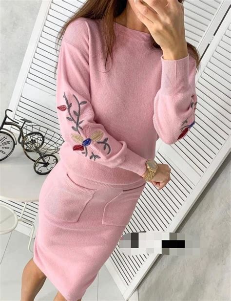 КОСТЮМ ЖЕНСКИЙ | Insta fashion, Dresses with sleeves, Bodycon dress
