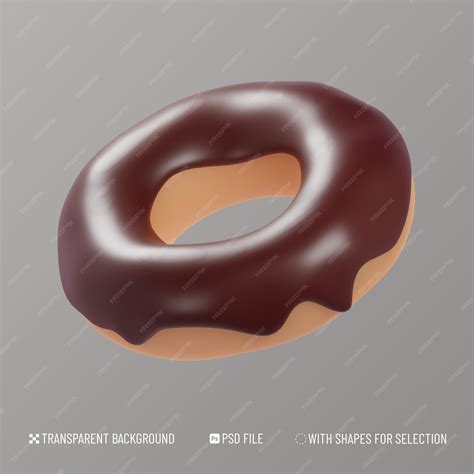 premium psd donut  render illustration