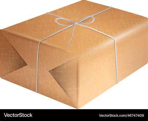 realistic parcel royalty  vector image vectorstock