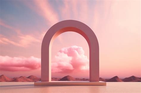 Premium AI Image | Abstract aesthetic background with geometric forms ...