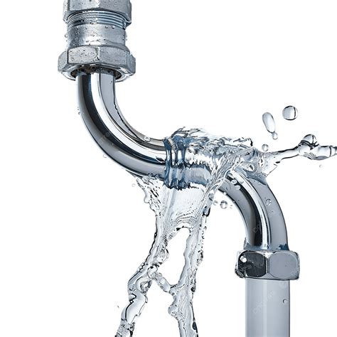 Leaking Pipe With Flowing Water, Pipe, Pipeline, Leak PNG Transparent
