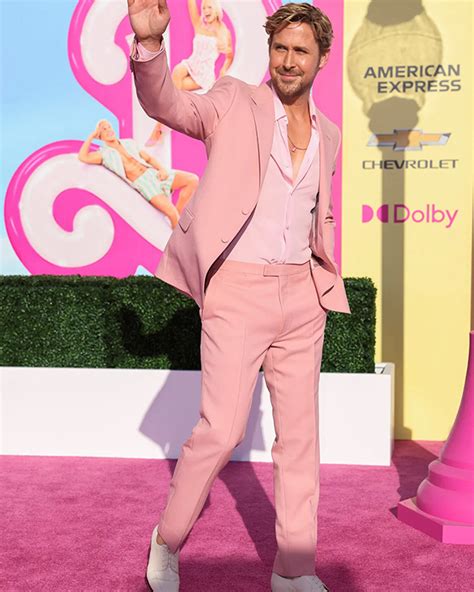 Ryan Gosling Pink Suit | Barbie LA Premiere | 2023
