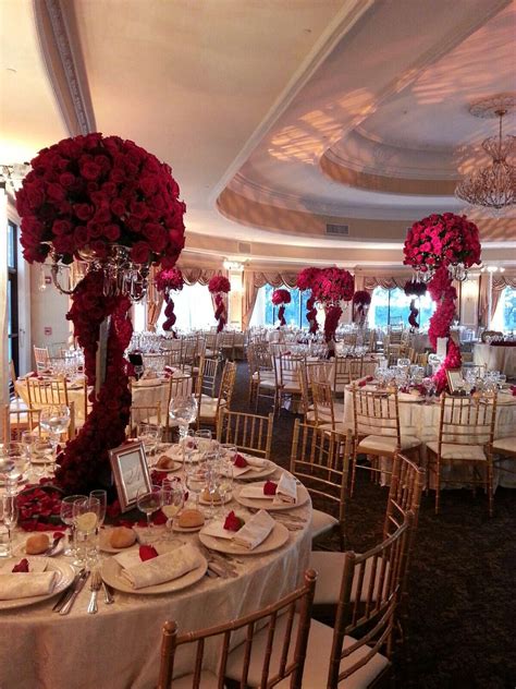 Red Quinceanera Decorations with Paris Theme