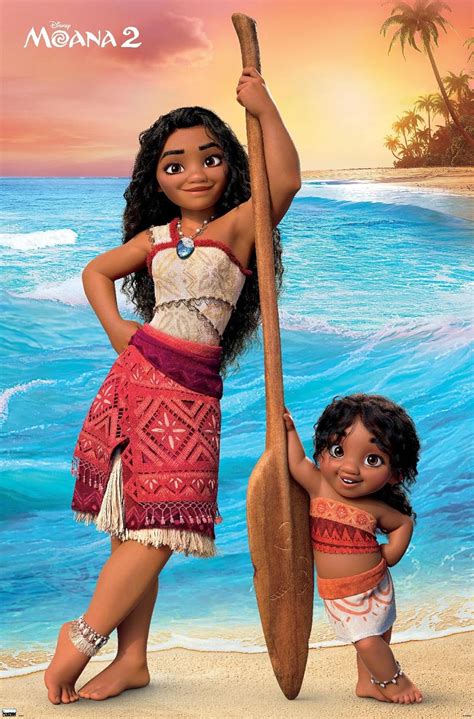 Disney – Vaiana 2 – Poster mural Vaiana et Simea 56,8 x 86,4 cm ...