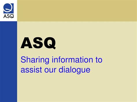 PPT - ASQ PowerPoint Presentation, free download - ID:3033263