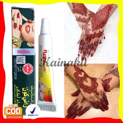 henna kuku arab rani kone  halal buat sholat warna kemerahan bpom