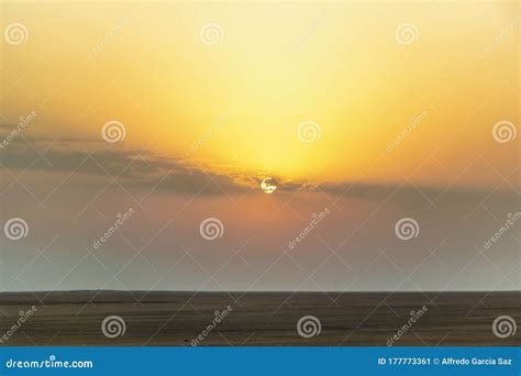 Sunrise in the Desert in Direction To the Abu Simbel Temples Stock ...