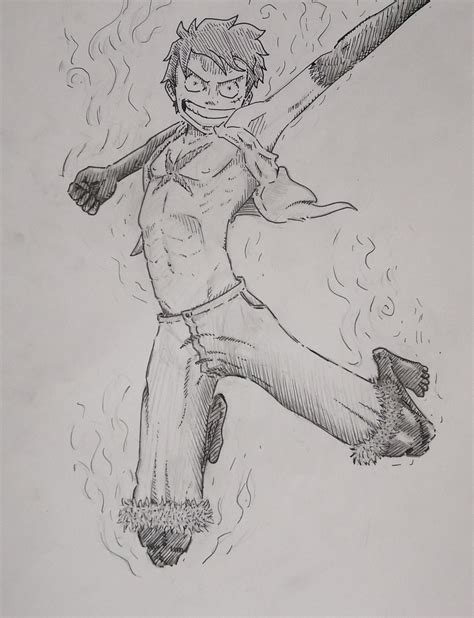 A drawing i did of Luffy and some haki : r/OnePiece