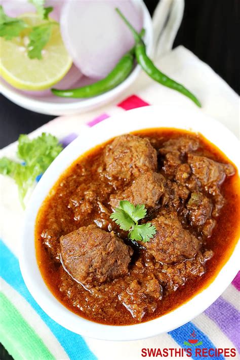 Mutton Curry Recipe (Mutton Masala Gravy) - Swasthi's Recipes