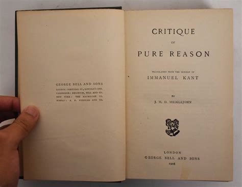 Immanuel Kant Critique Of Pure Reason 9