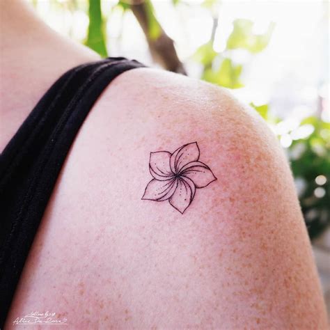 single plumeria tattoo