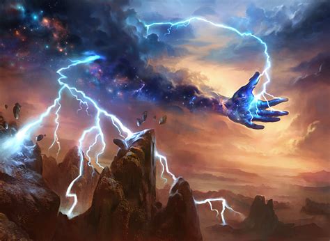 lightning strike mtg art  theros set  adam paquette art