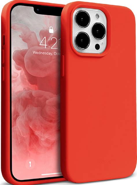 Crong Color Θήκη Premium Σιλικόνης Apple iPhone 13 Pro - Red - UniqueShop