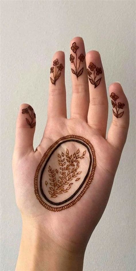 minimal henna designs flower  frame simple henna tattoo henna