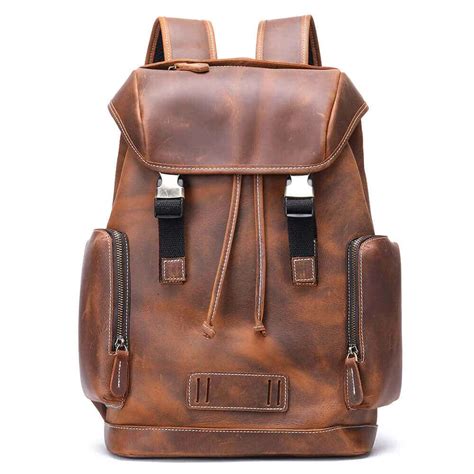 leather backpack  travel