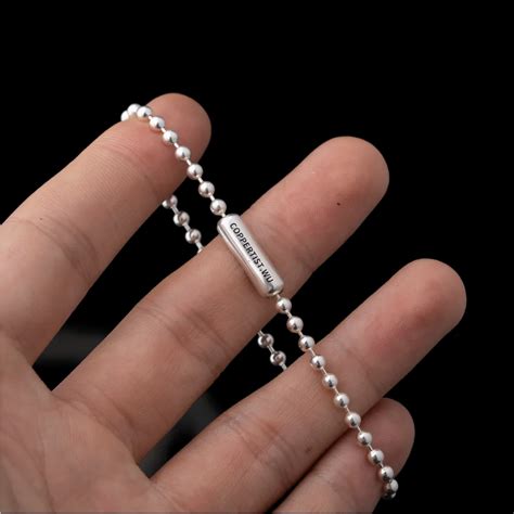 oxidized silver mm ball chain bracelet multi size