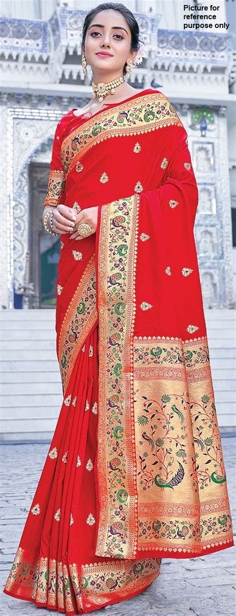 soft silk saree san  red simply sarees melbourne