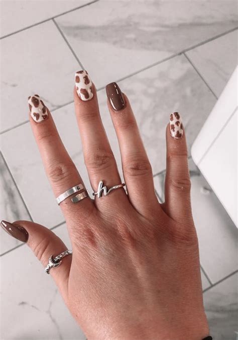 Маникюр: ногти (nails) | Cow nails, Country acrylic nails, Boho nails