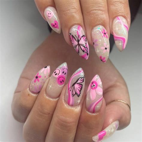 prettiest pink nails  add color