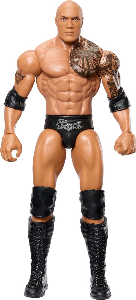WWE The Rock Action Figure, 6-inch Collectible Superstar with