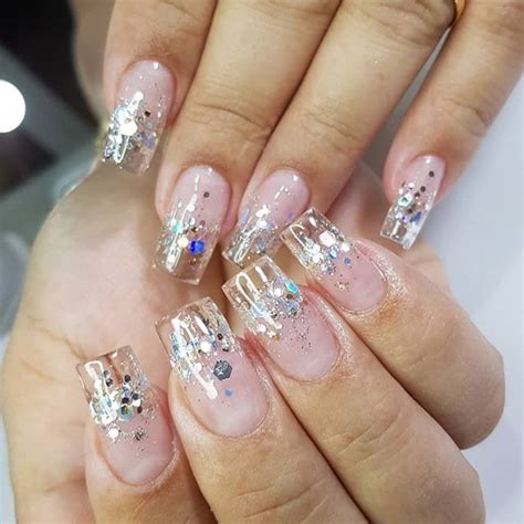 Unha De Gel Transparente Decorada - Gel transparente . art: @sarahunhasbr . Quer aprender a fazer unhas de ...