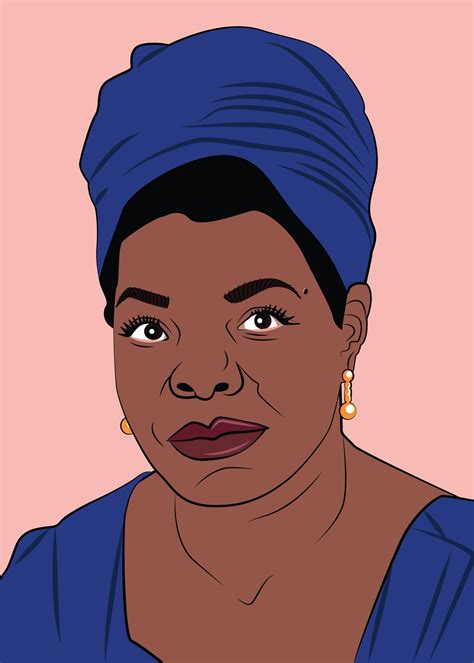 drawing of maya angelou 1