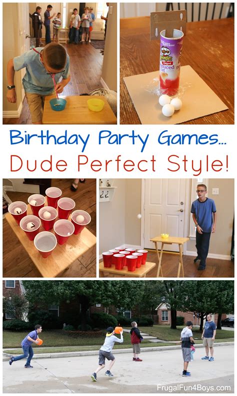 Awesome Game Ideas for a Dude Perfect Style Birthday Party - Frugal Fun ...