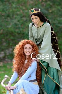 Brave Queen Elinor Costume for Adults, Queen Elinor Blue Dress Cosplay – Coserz