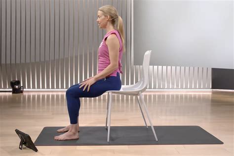 chair yoga poses  practice   output  peloton