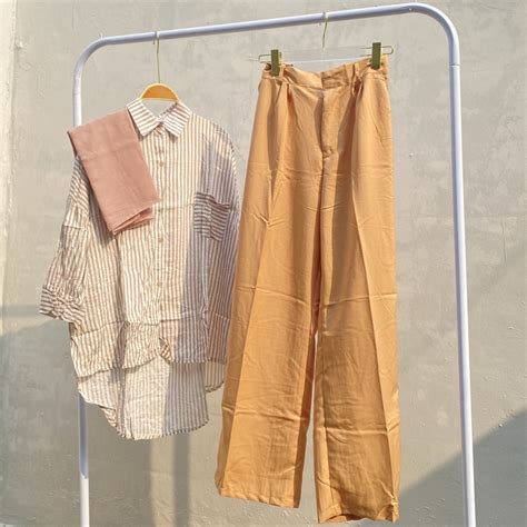 jual  sizevira set stripe set  hijab shopee indonesia