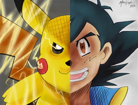 Ash Ketchum aka Satoshi and Pikachu FAN ART 2023 by leektoonish on ...