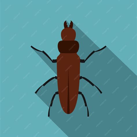 Premium Vector | Cockroach icon flat illustration of cockroach vector