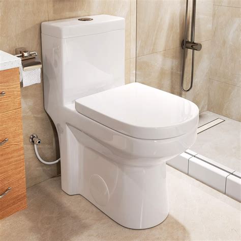 HWMT-8733 Compact One Piece Toilet, Small Space Design 25"D x 13.4"W