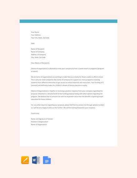 proposal letter examples