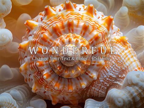 seashell macro photography premium ai generated psd
