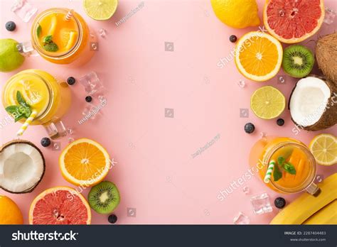 top view smoothie drink images stock  vectors