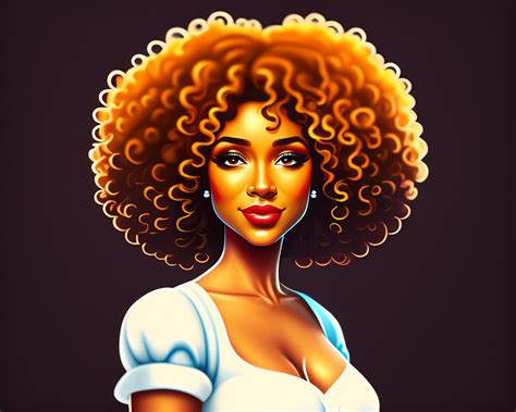 Lexica - Simple cartoonish style curly headed woman having a flashback