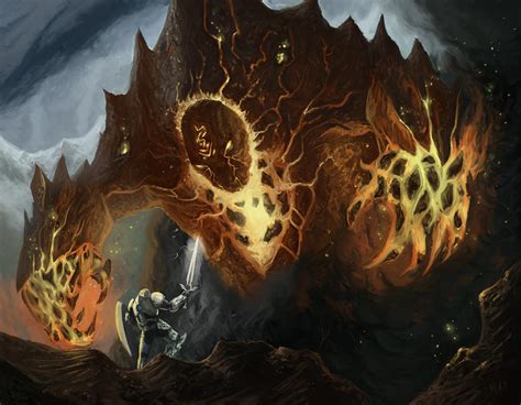 Saga Card Art - Ancient Magma Golem by Michael-Galefire on DeviantArt