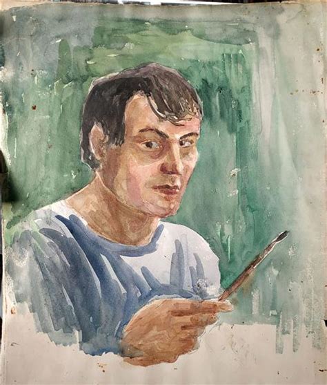 Автопортрет. Этюд, 1970 - Василий Попель - WikiArt.org