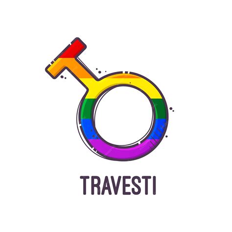 Símbolo de género travesti signos de orientación sexual vector | Vector