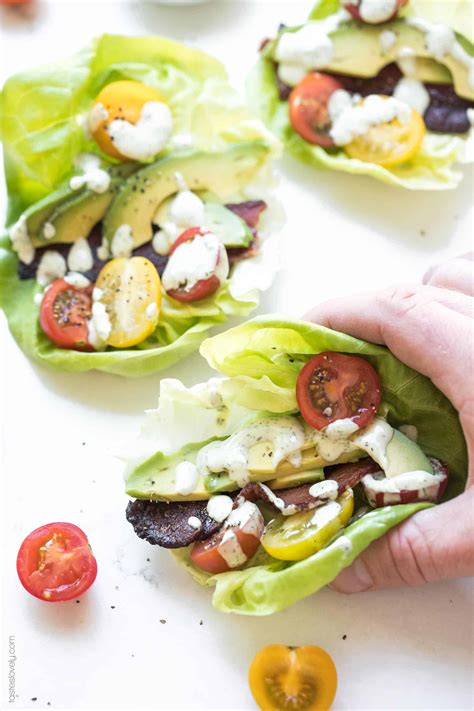 Whole30 + Keto BLT Lettuce Wraps - Tastes Lovely