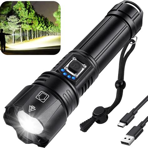 Flashlights High Lumens,990000 Lumens Rechargeable Flashlight,Super