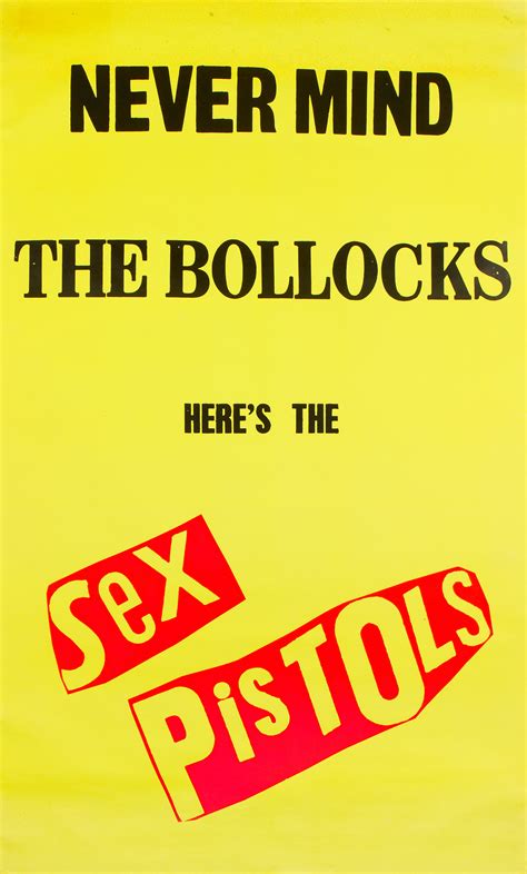 Bonhams : The Sex Pistols A large promo poster for the album 'Never