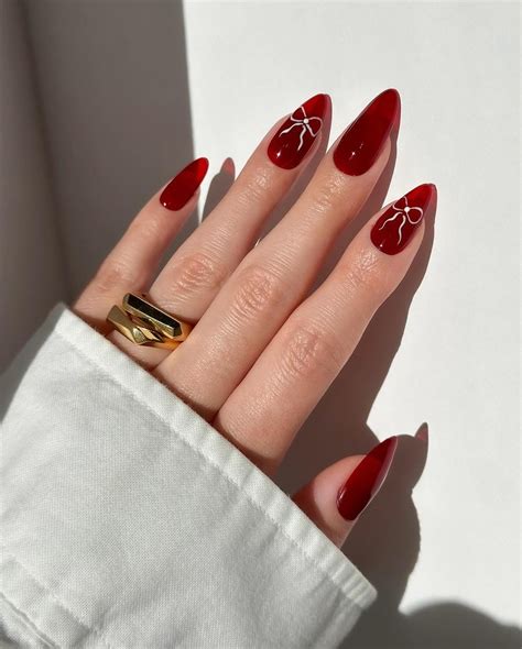 Unhas Vermelhas Elegantes 2024 - Desenhos De Unhas Vermelhas 2024
